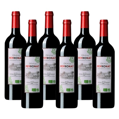 Case of 6 Chateau Peyronat Blaye Cotes de Bordeaux 75cl Red Wine